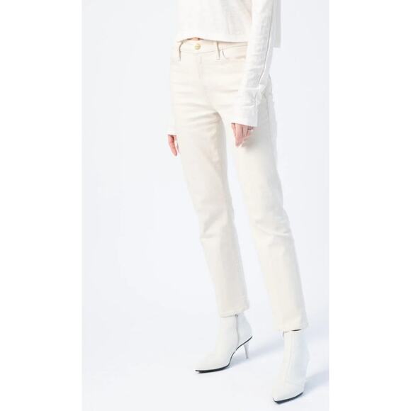 FRAME Le High Straight Jeans in Winter White Size 29 - Picture 1 of 16